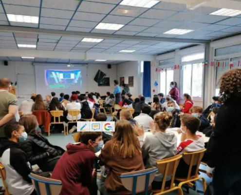 Elèves et enseignants rassemblés pour les Erasmus days