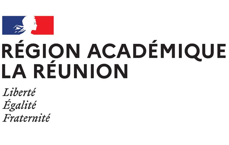 Logo officiel de la Région Académique La Réunion avec l'emblème de la République française (Marianne) et la devise Liberté Égalité Fraternité.
